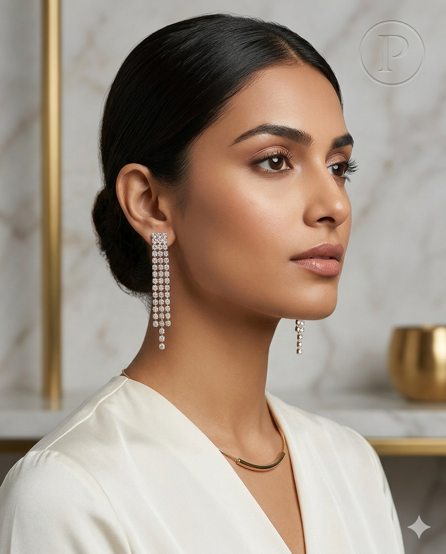 Crystal Cascade Earrings