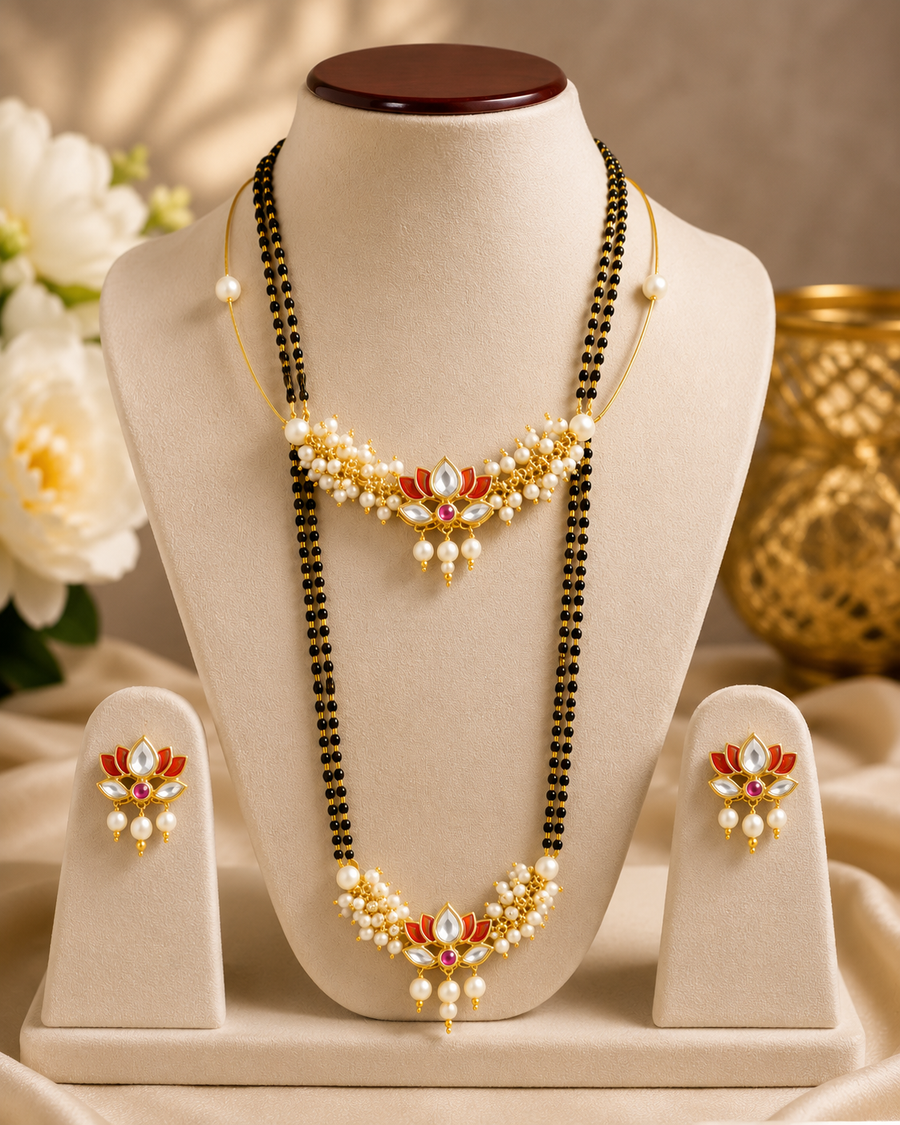 Royal Lotus Mangalsutra Set