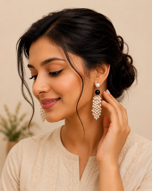 Elegant Cascading Pearl Dangles