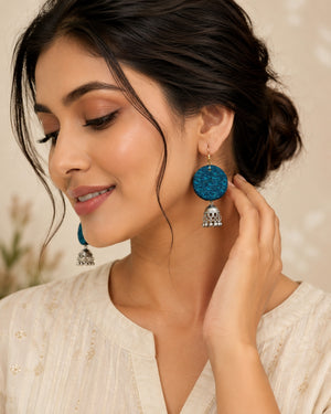 Azure Jhumki Drop Earrings