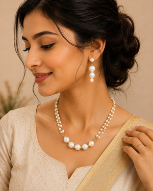 Graceful Layered Pearl Set