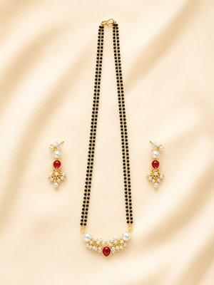 Ruby Pearl Mangalsutra Set